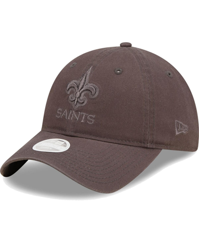 Shop New Era Women's  Graphite New Orleans Saints Core Classic 2.0 Tonal 9twenty Adjustable Hat