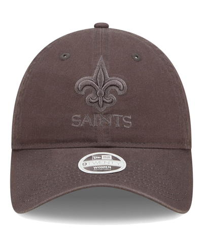 Shop New Era Women's  Graphite New Orleans Saints Core Classic 2.0 Tonal 9twenty Adjustable Hat