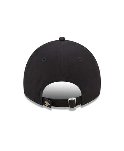 New Era Black New Orleans Saints Collegiate 9twenty Adjustable Hat In Black