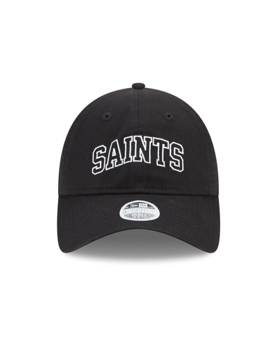 New Era Black New Orleans Saints Collegiate 9twenty Adjustable Hat In Black