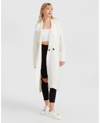Shop Belle & Bloom Women  Born To Run Sustainable Sweater Coat In White