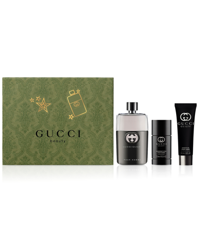 Shop Gucci Men's 3-pc. Guilty Pour Homme Eau De Toilette Gift Set In No Color