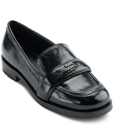 Shop Karl Lagerfeld Women's Madlen Slip-on Loafer Flats In Black