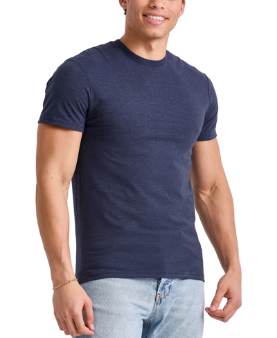 Shop Alternative Apparel Men's Hanes Originals Cotton Short Sleeve T-shirt In Athletic Navy Heather