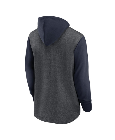 Shop Nike Men's  Heathered Charcoal, Navy Chicago Bears Surrey Legacy Pullover Hoodie In Heathered Charcoal,navy