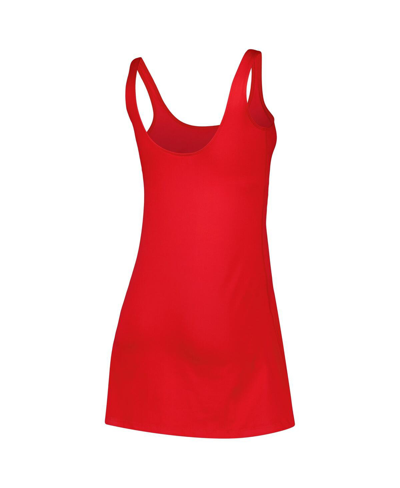 Zoozatz Women's  Scarlet Ohio State Buckeyes Logo Scoop Neck Dress In Scarlet