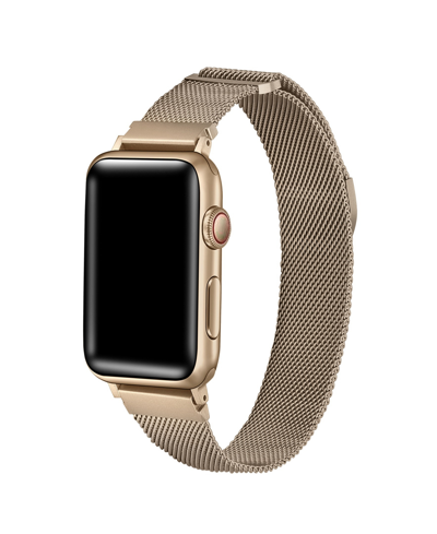 Shop Posh Tech Unisex Skinny Infinity Stainless Steel Mesh Band For Apple Watch Size- 42mm, 44mm, 45mm, 49mm In New Gold