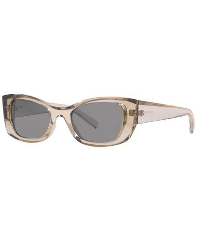 Shop Saint Laurent Women's Sl 593 Sunglasses, Mirror Ys000487 In Brown Light