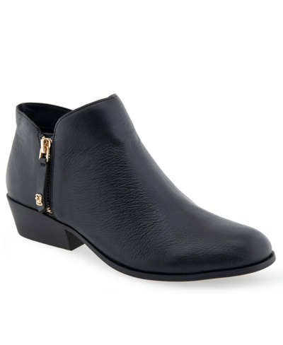 Shop Aerosoles Collaroy Boot-ankle Boot In Black Leather