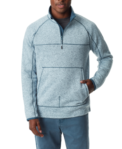 Shop Bass Outdoor Men's Quarter-zip Long Sleeve Pullover Sweater In Orion Blue