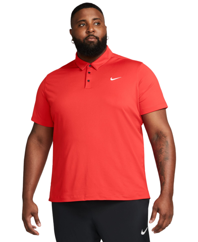 Shop Nike Men's Dri-fit Football Polo In U Red,white