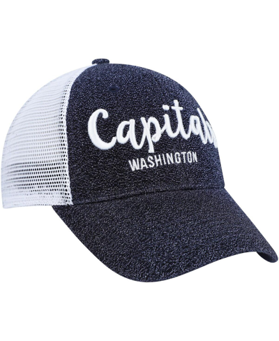 47 Brand Women's ' Navy, White Washington Capitals Encore Mvp Trucker Snapback Hat In Navy,white