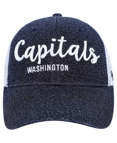 47 Brand Women's ' Navy, White Washington Capitals Encore Mvp Trucker Snapback Hat In Navy,white