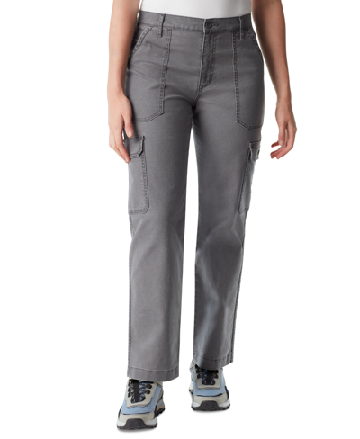 Shop Bass Outdoor Women's High-rise Canvas Cargo Pants In Forged Iron