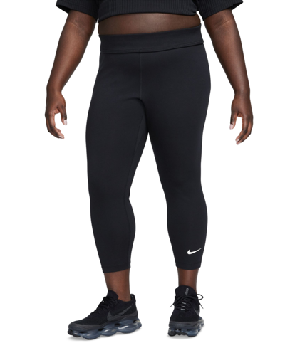 Shop Nike Plus Size Sportswear Classics High-waisted 7/8 Leggings In Black