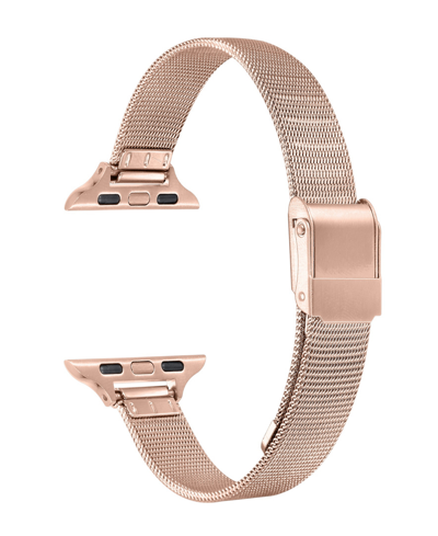 Shop Posh Tech Unisex Blake Stainless Steel Band For Apple Watch For Size- 42mm, 44mm, 45mm, 49mm In Rose Gold