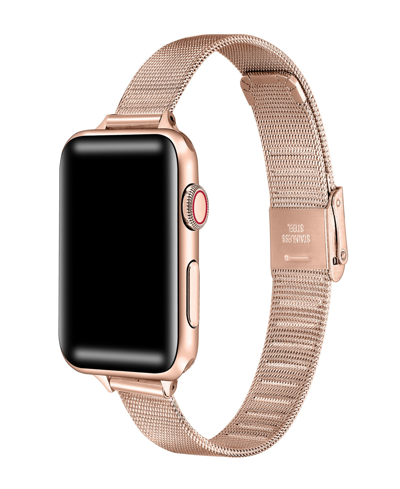 Shop Posh Tech Unisex Blake Stainless Steel Band For Apple Watch For Size- 42mm, 44mm, 45mm, 49mm In Rose Gold