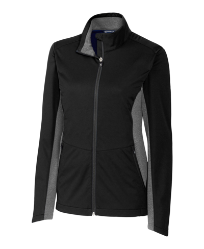 Shop Cutter & Buck Navigate Softshell Womens Full Zip Jacket In Black