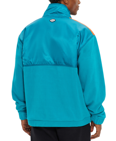 HUGO BOSS BOSS BY HUGO BOSS MEN'S BOSS X MIAMI DOLPHINS NFL ZIP-NECK SWEATSHIRT 