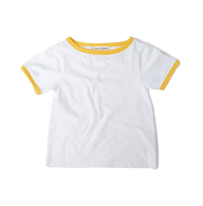 Shop Dotty Dungarees Toddler, Child Girl And Toddler, Child Boy The Jack Tee In Yellow