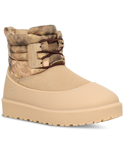 Shop Ugg Men's Classic Mini Lace Up Water-resistant Boots In Mustard Seed