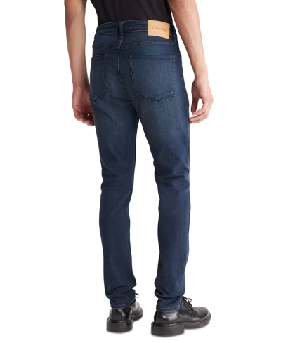 Shop Calvin Klein Men's Skinny-fit Jeans In Boston Blue Black