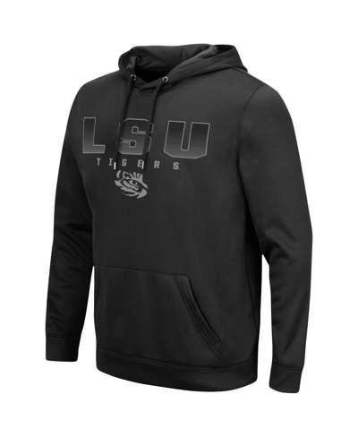 Colosseum Black Lsu Tigers Blackout 3.0 Pullover Hoodie In Black
