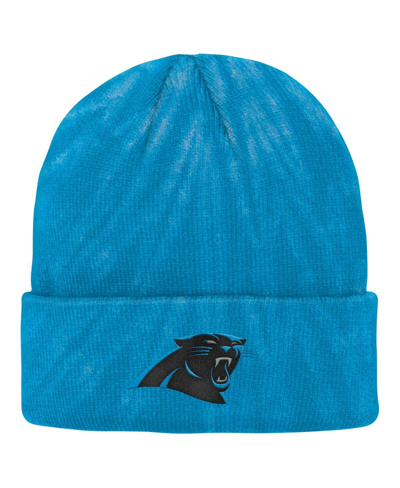 Shop Outerstuff Big Boys And Girls Blue Carolina Panthers Tie-dye Cuffed Knit Hat