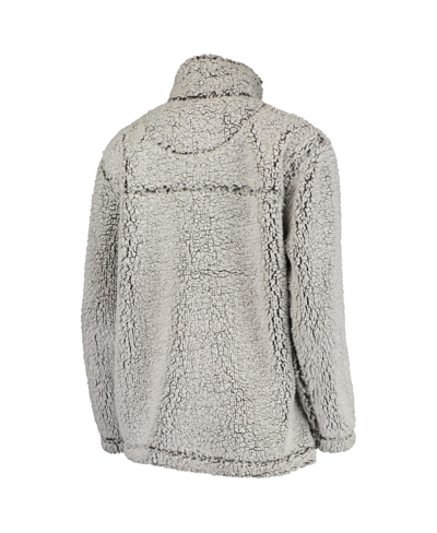 G-iii 4her By Carl Banks Women's  Gray Vegas Golden Knights Sherpa Quarter-zip Pullover Jacket In Gray