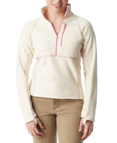 Shop Bass Outdoor Women's Half-zip Long-sleeve Fleece In Gardenia