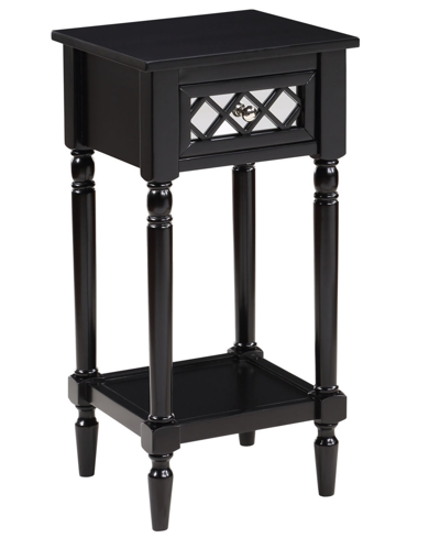 Shop Convenience Concepts 14" Medium-density Fiberboard Khloe Deluxe 1 Drawer Accent Table In Black