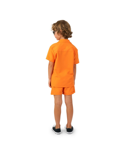 Shop Opposuits Toddler And Little Boys Shirt And Shorts, 2 Piece Set In Orange