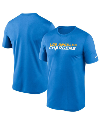 Shop Nike Men's  Powder Blue Los Angeles Chargers Wordmark Legend Performance T-shirt