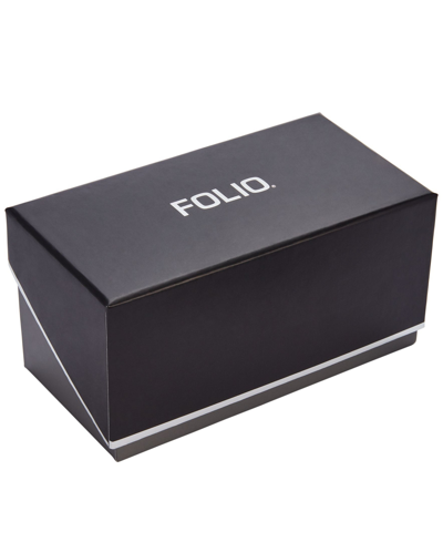 Shop Folio Men's Quartz Three Hand Black Polyurethane Watch 47mm, Gift Set