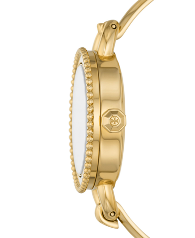Tory Burch The Miller Gold Tone Stainless Steel Watch And Interchangeable Topring Set In Gold