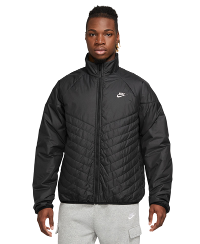 Shop Nike Men's Sportswear Windrunner Therma-fit Midweight Puffer Jacket In Black