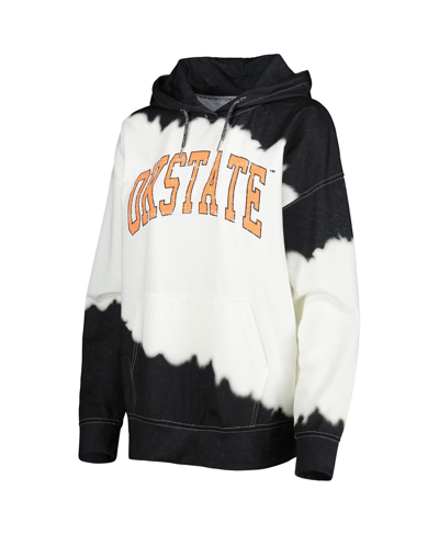 Gameday Couture Women's  White, Black Distressed Oklahoma State Cowboys For The Fun Double Dip-dyed P In White,black