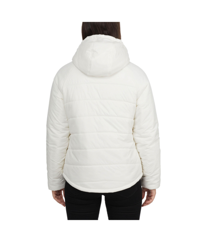Shop Hurley Women's Shelburne Raglan Sleeve Quilted Puffer Jacket In Marshmallow