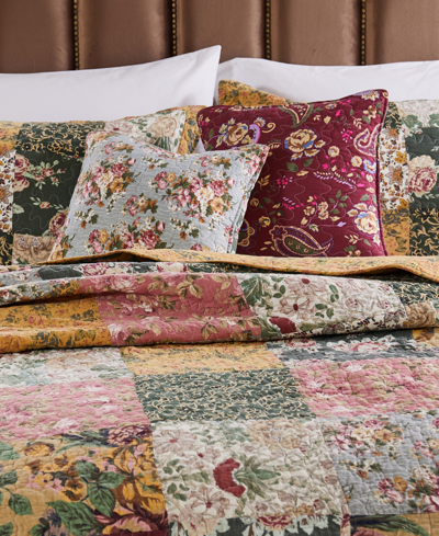 Greenland Home Fashions Antique Chic Floral Print Decorative Pillow Set, 16" X 16" In Multi