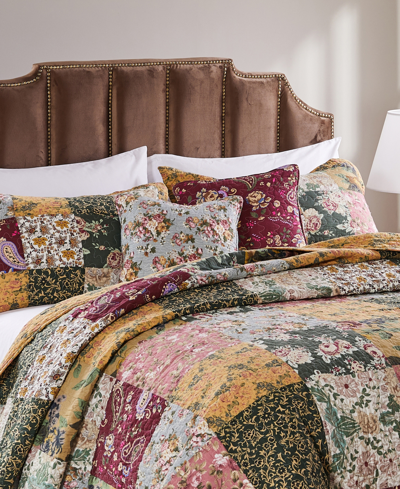 Greenland Home Fashions Antique Chic Floral Print Decorative Pillow Set, 16" X 16" In Multi