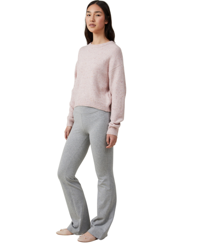 Shop Cotton On Women's Everything Crew Neck Pullover Sweater In Dusty Rose Nep