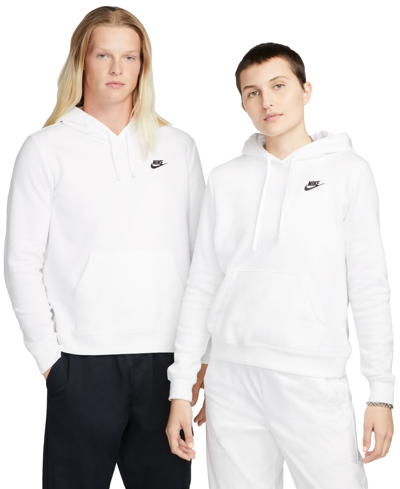 Shop Nike Women's Sportswear Club Fleece Pullover Hoodie In White,black