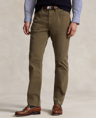 Shop Polo Ralph Lauren Men's Varick Slim Straight Oxford Chino Pants In Defender Green
