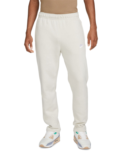 Shop Nike Men's Sportswear Club Fleece Sweatpants In Light Bone