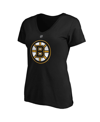 Shop Fanatics Women's  David Pastrnak Black Boston Bruins Plus Size Name And Number V-neck T-shirt