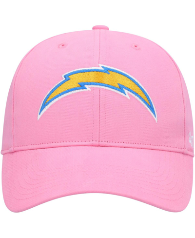 47 Brand Big Girls ' Pink Los Angeles Chargers Rose Mvp Adjustable Hat In Pink
