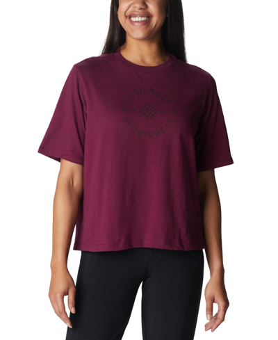 Shop Columbia Women's North Cascades Cotton T-shirt In Marionberry