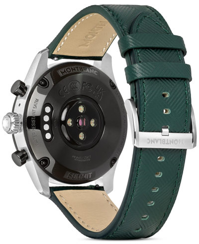 Montblanc Men's Summit 3 Green Leather Strap Smart Watch 42mm In Green