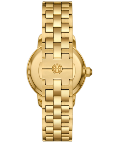 Shop Tory Burch Women's The Tory Gold-tone Stainless Steel Stainless Steel Bracelet Watch 34mm