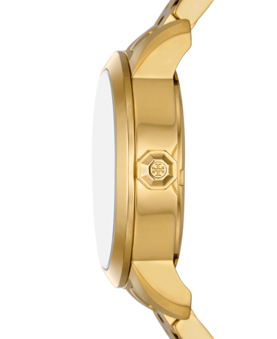 Shop Tory Burch Women's The Tory Gold-tone Stainless Steel Stainless Steel Bracelet Watch 34mm